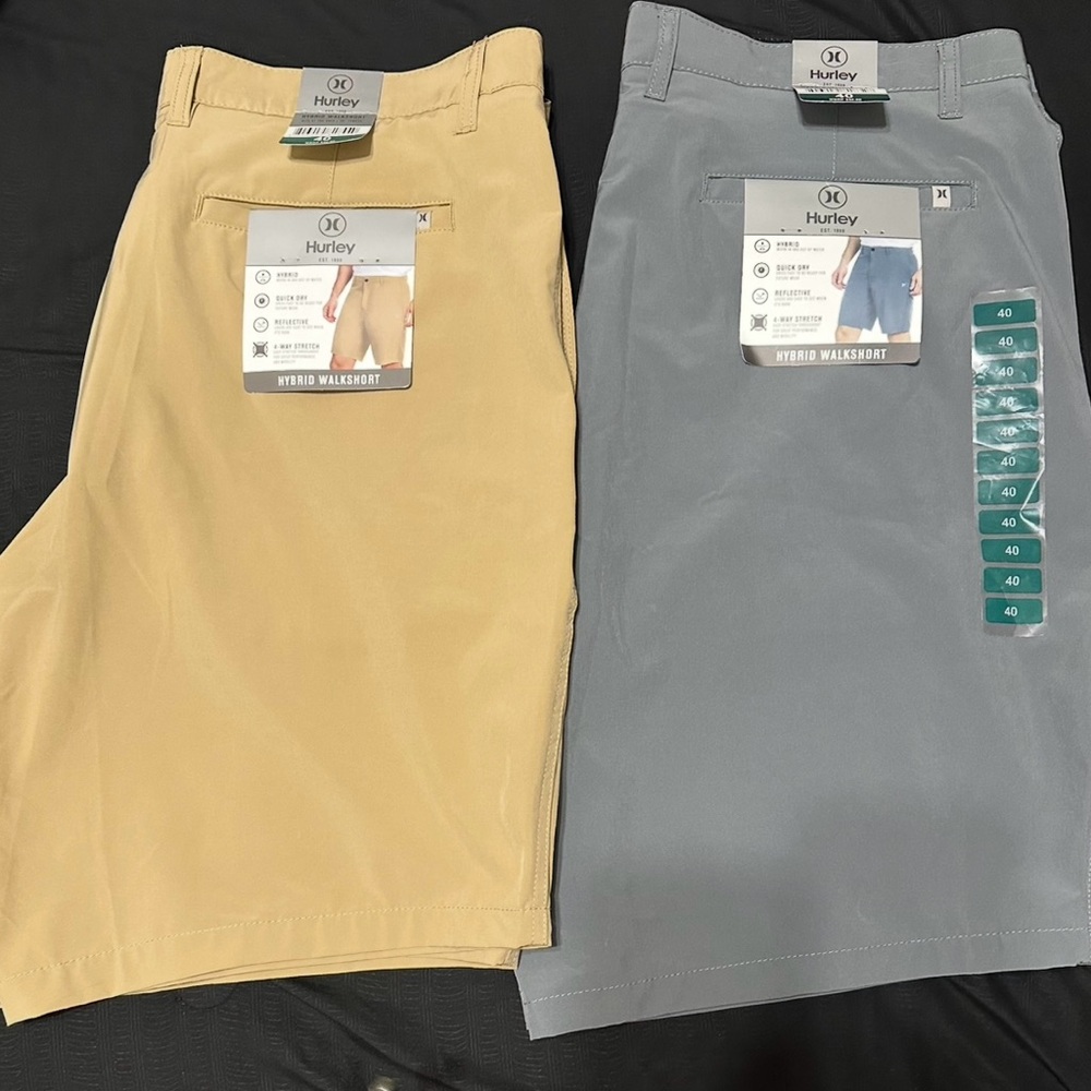 Hurley Hybrid Shorts Tan and Gray Versatile Style